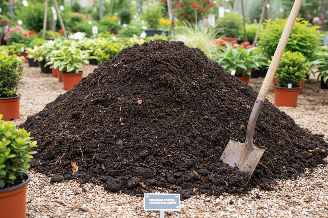 Terre végétale en vrac / Bulk topsoil for landscaping and gardening